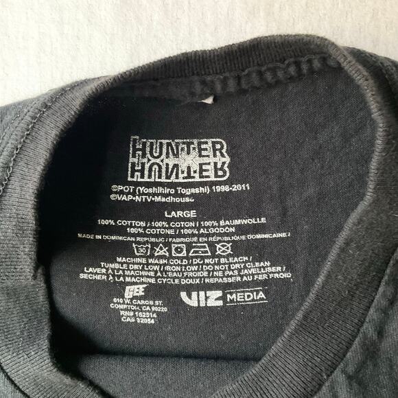 Hunter Men’s Short Sleeve T-shirt Size L, Black, Hunter x Hunter Manga Series - Picture 6 of 7